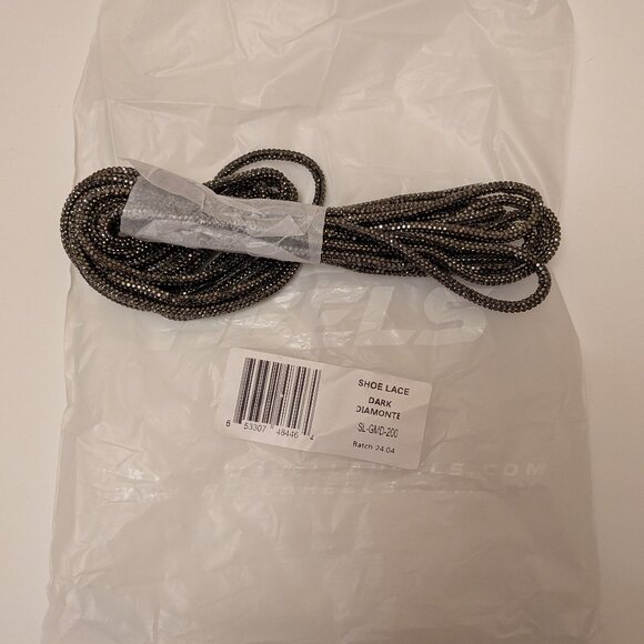 Hella Heels Dark Diamante Pole Shoe Boot Laces - Picture 1 of 1
